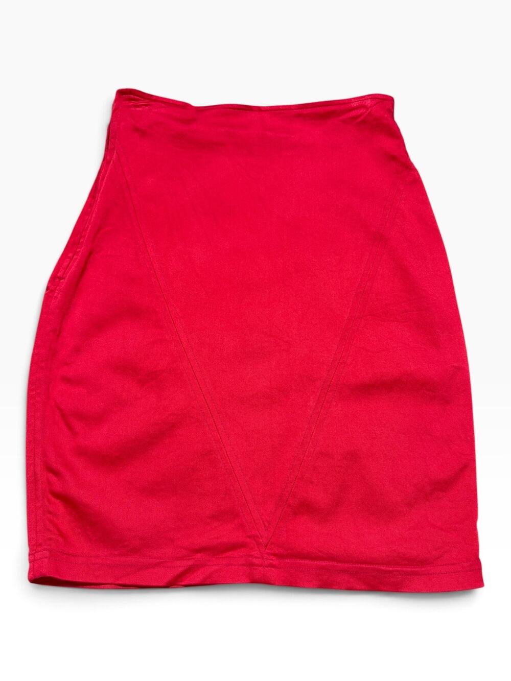 Versus Gianni Versace Vintage 90s Red Satin Mini Skirt IT 42 XS Made Italy